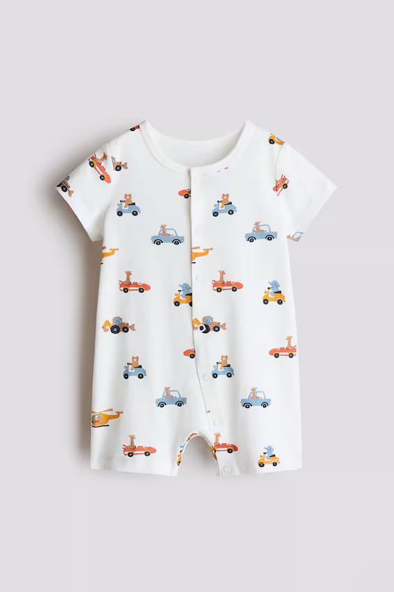 Комбинезон из хлопка короткого покроя