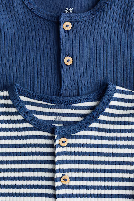 Набор из 2 коротких комбинезонов из хлопка