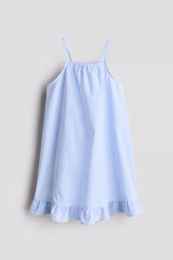 Платье с бретельками и оборкой