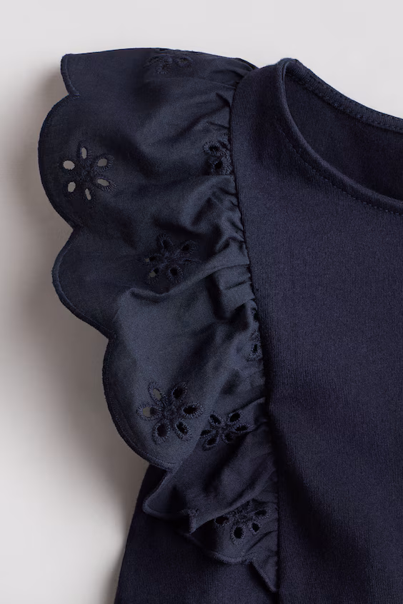 Платье из хлопка с оборками