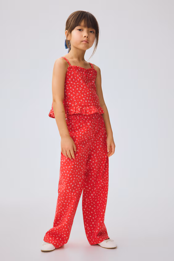 Комплект из 2 предметов из мятой ткани с оборками