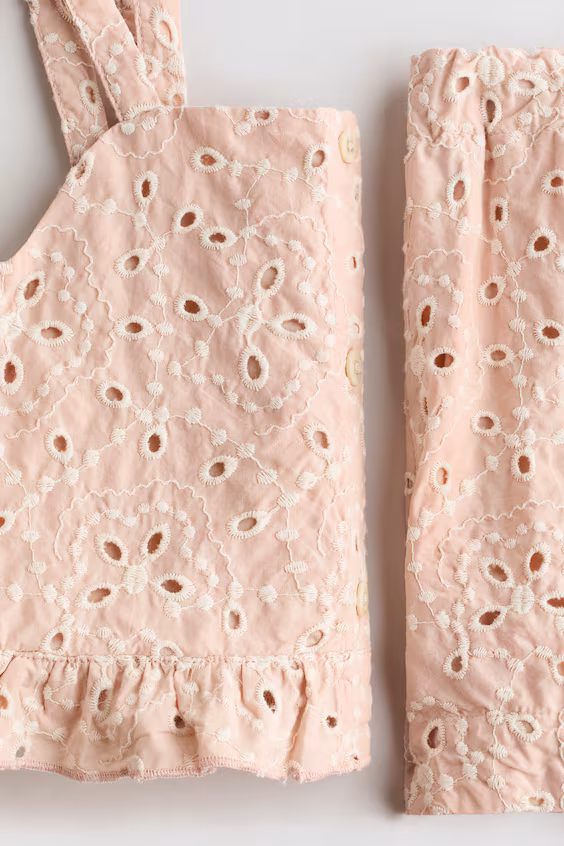 Комплект из 2 предметов с английской вышивкой