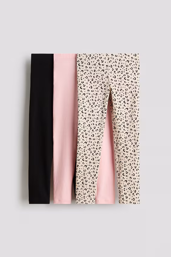 Набор из 3 леггинсов из хлопкового джерси