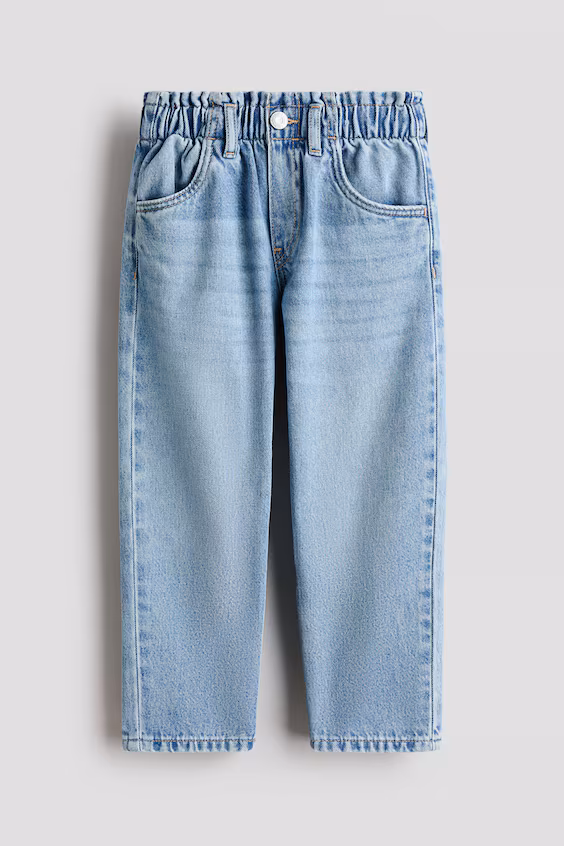 Джинсы paper bag с широким свободным кроем