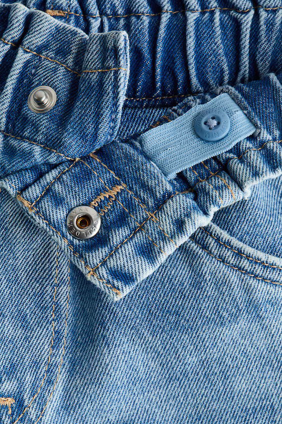 Джинсы paper bag с широким свободным кроем