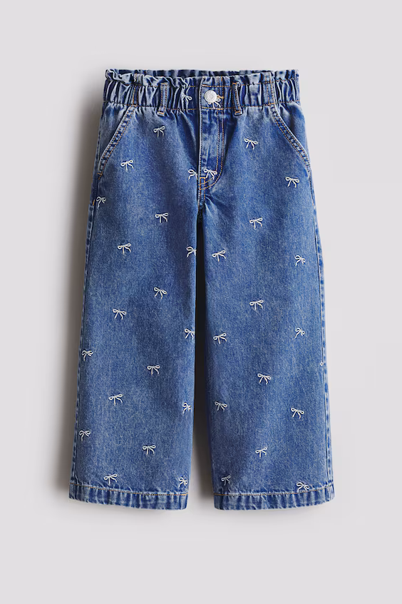 Джинсы paper bag wide leg