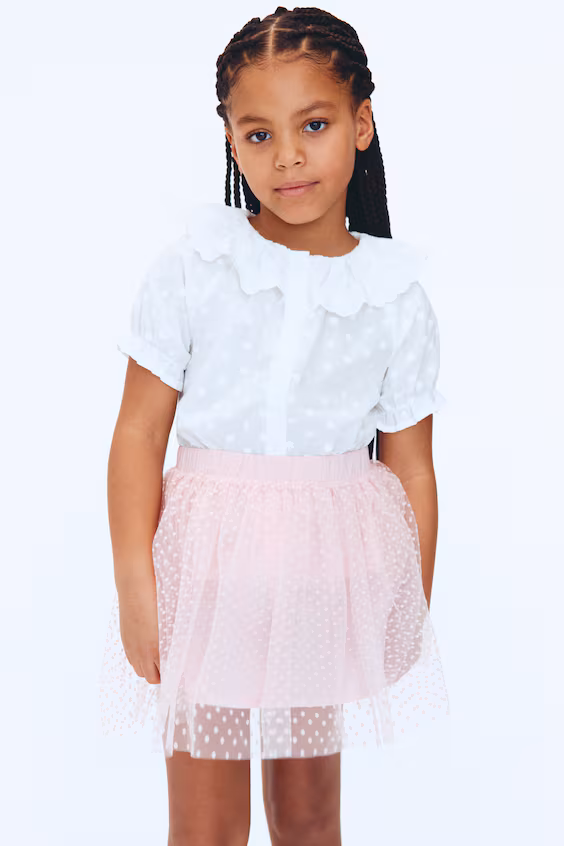 Юбка из блестящего тюля