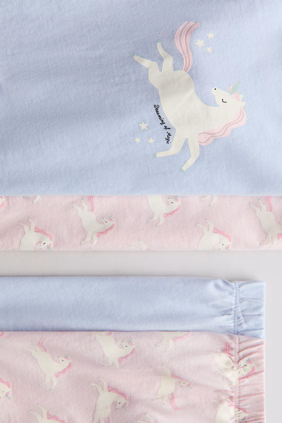 Набор из 2 пижам из хлопка в принтами