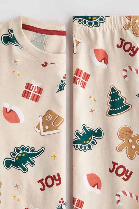 Пижама из хлопка с принтом