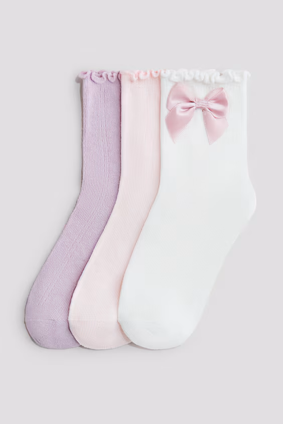 Набор из 3 пар носков с оборками