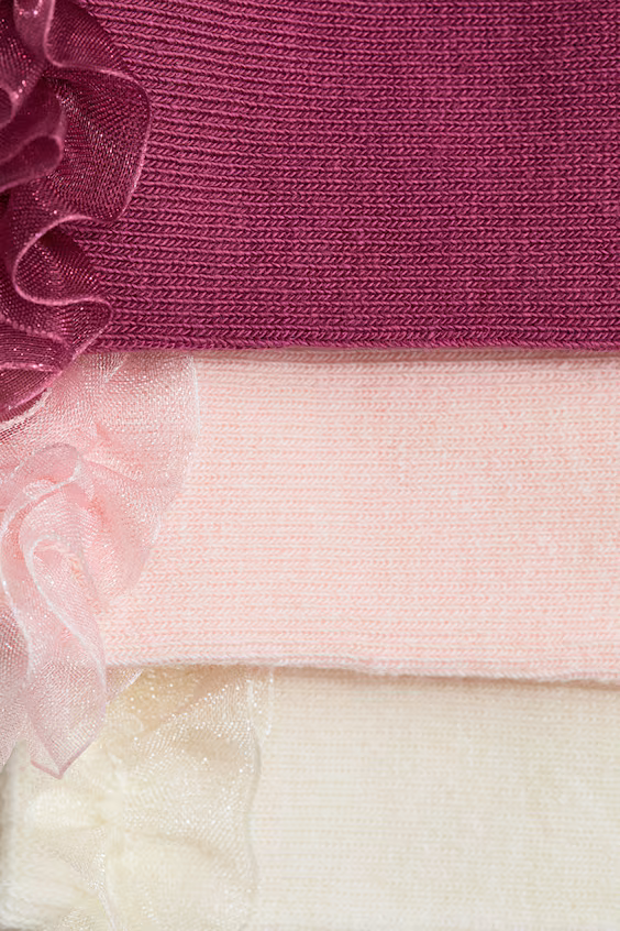 Набор из 3 пар носков с оборкой