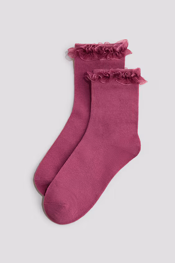 Набор из 3 пар носков с оборкой