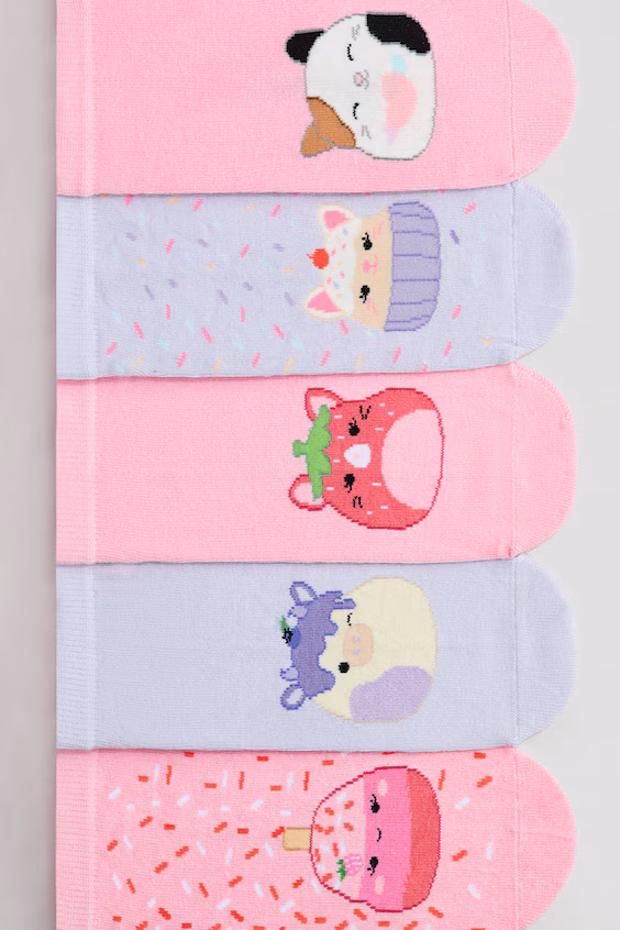 Набор из 5 пар носков без резинки