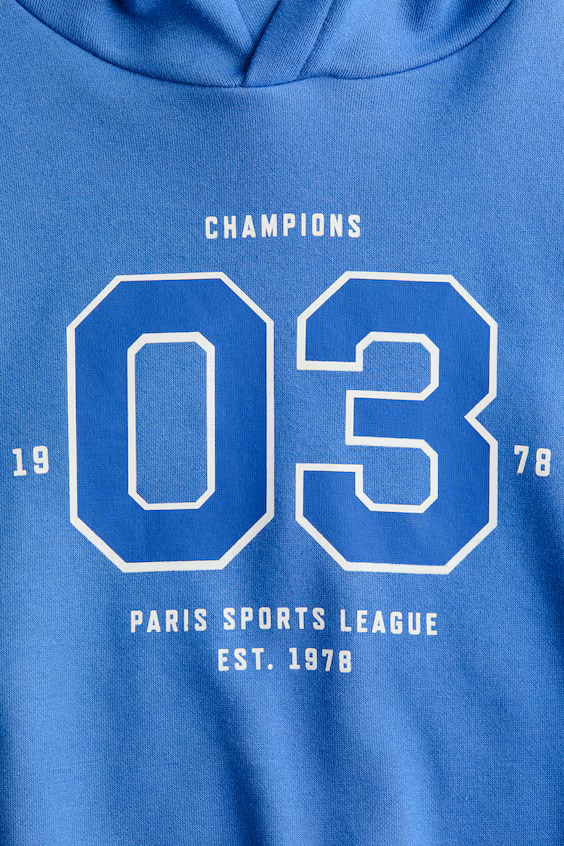 Толстовка с капюшоном и принтом