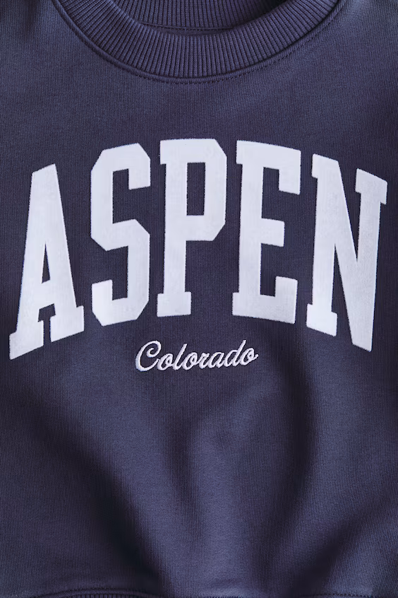 Толстовка с принтом и круглым вырезом