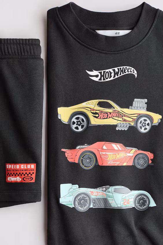 Комплект из 2 предметов с принтом на мягкой ткани