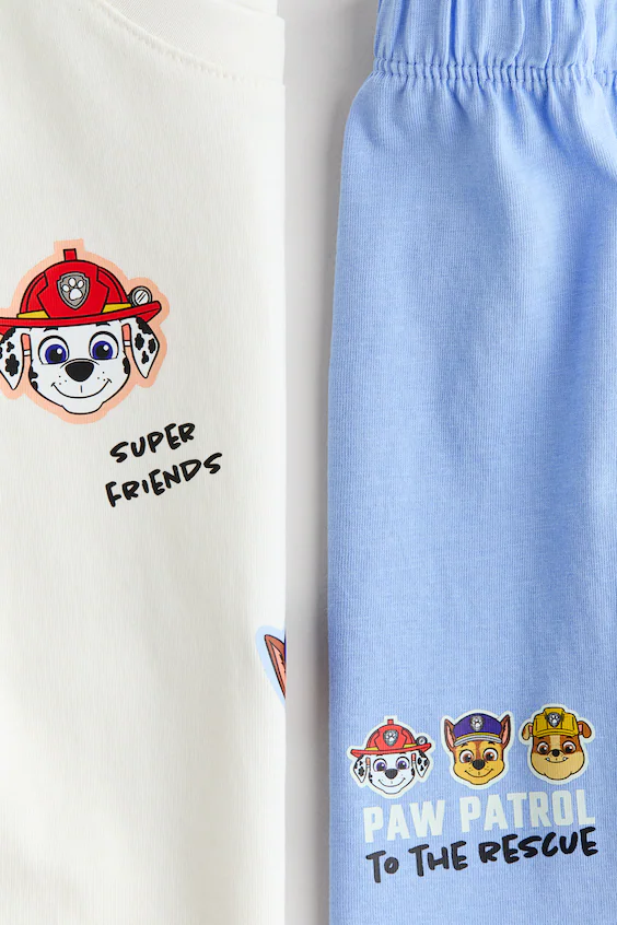 Пижама в хлопковой ткани с принтом