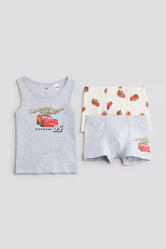 Набор из 3 предметов детского нижнего белья из хлопка