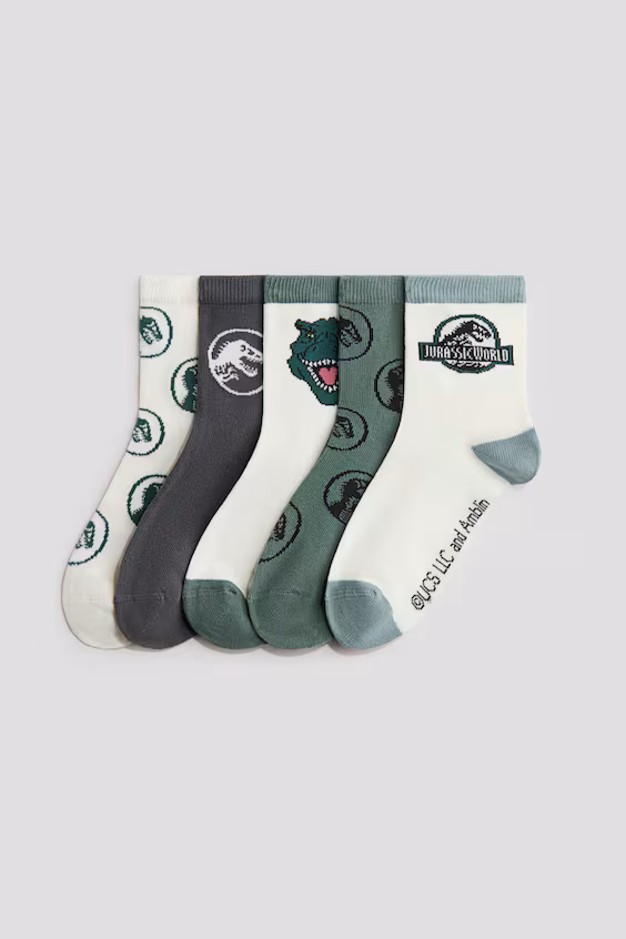 Набор из 5 пар носков с узором