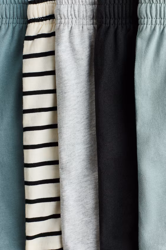 Набор из 5 шортов из хлопкового джерси