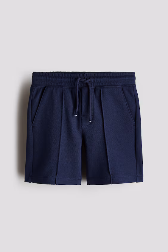 Шорты из пике с завязкой