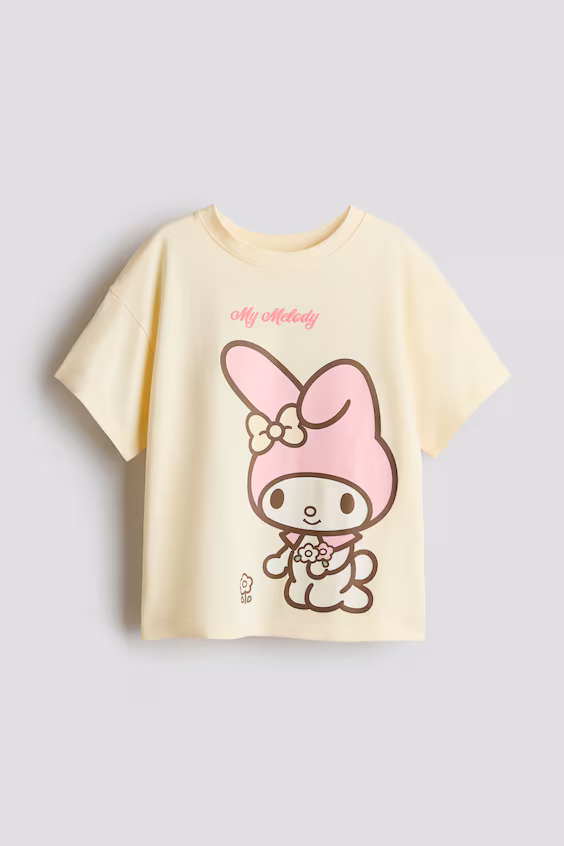 Футболка с принтом из хлопка