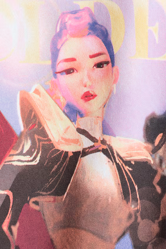 Футболка с принтом из хлопка