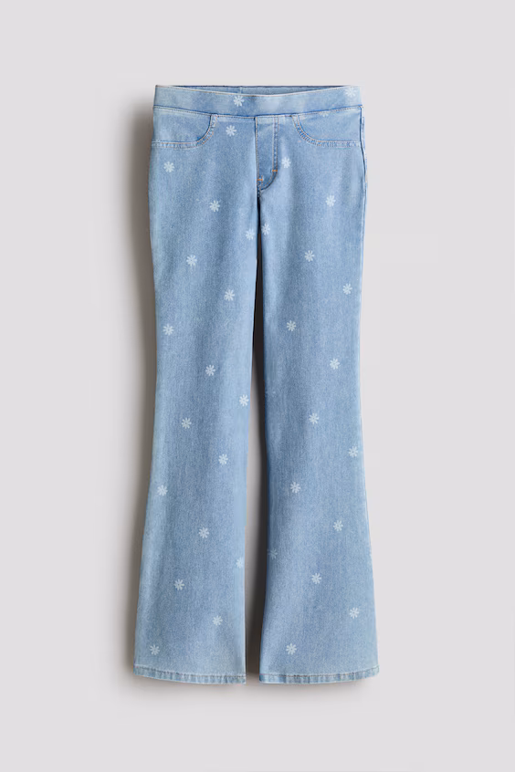 Леггинсы-клёш из джинсы