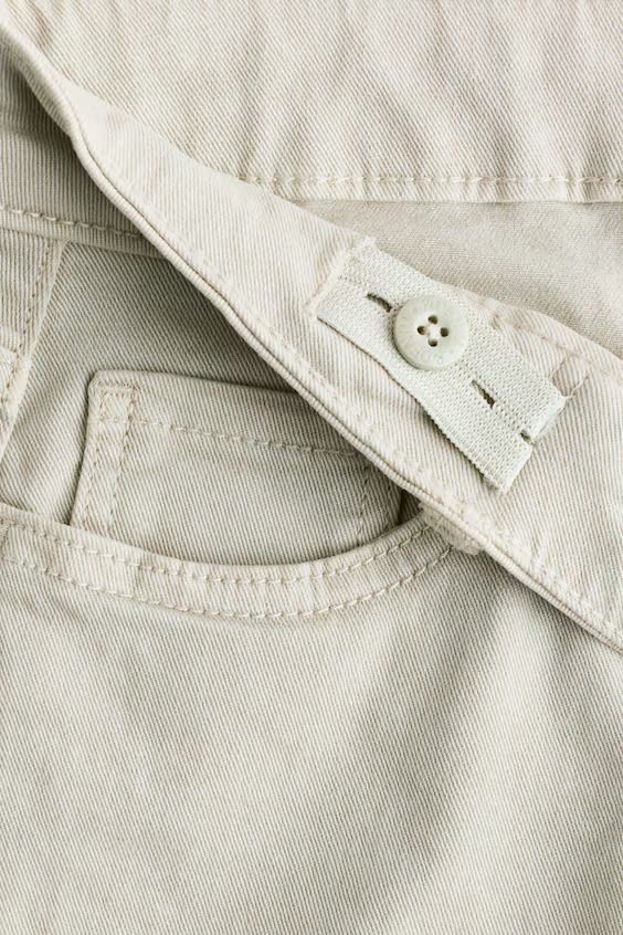 Брюки из джинсы с широкими брючинами