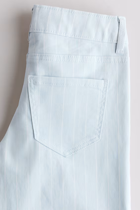 Брюки из саржи с широкими штанинами