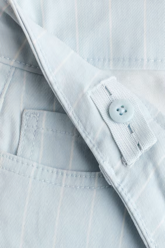 Брюки из саржи с широкими штанинами