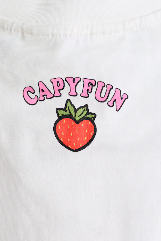 Футболка из хлопка с принтами