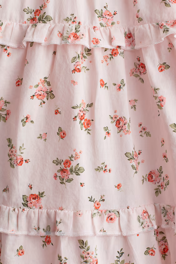 Платье из хлопка с участками в складку