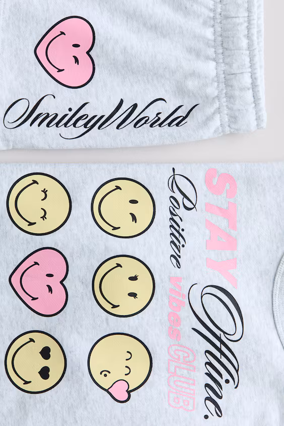 Комплект из 2 предметов с принтом