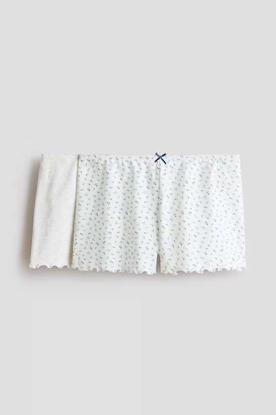 Набор из 2 шортов для сна из хлопка