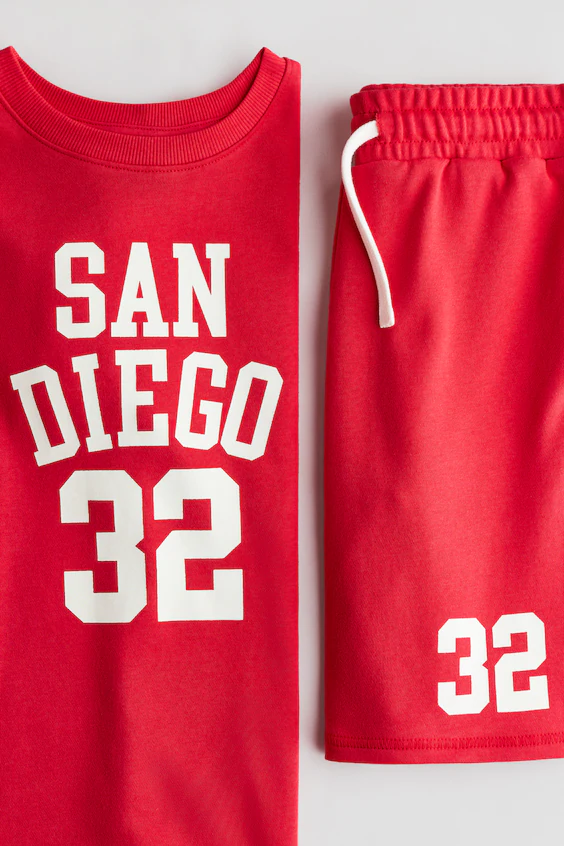 Костюм из 2 предметов в принт из ткани мольтона