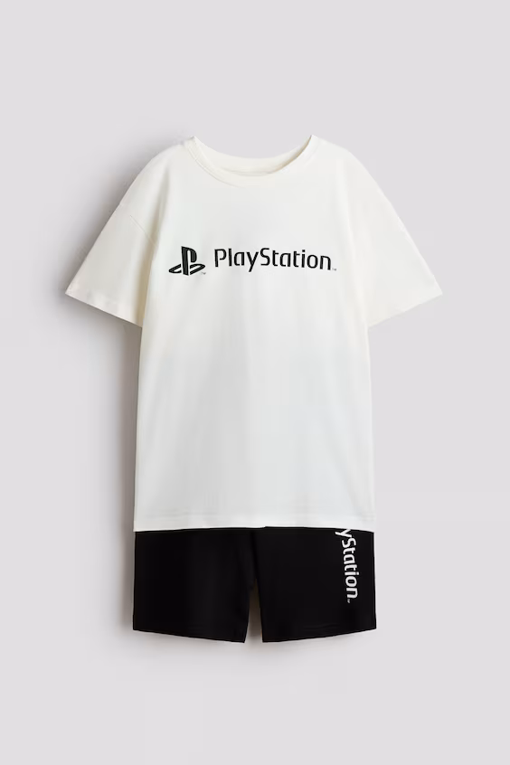 Пижама с принтом из хлопка