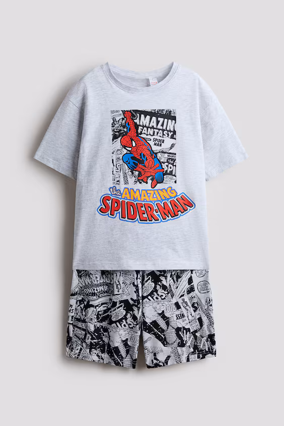 Пижама в цветочный узор из хлопка