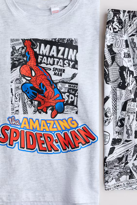 Пижама в цветочный узор из хлопка