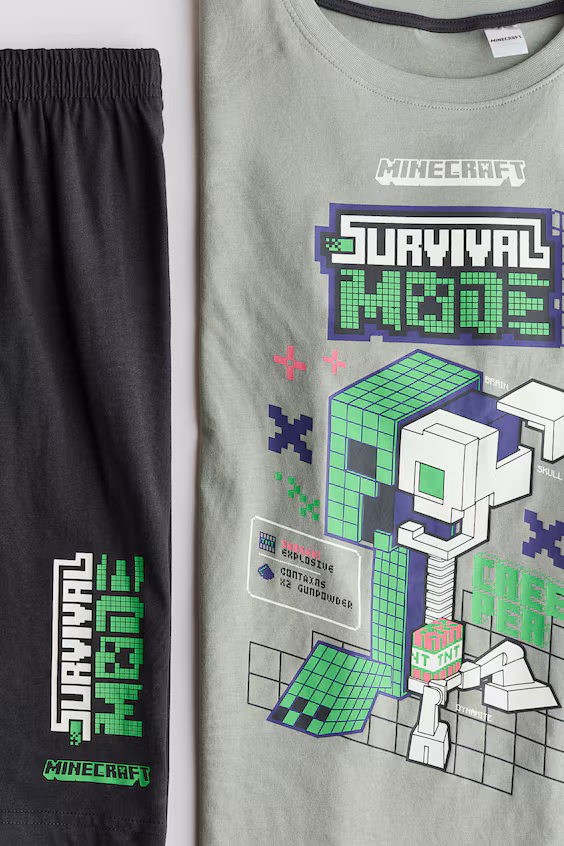 Пижама в цветочный узор из хлопка