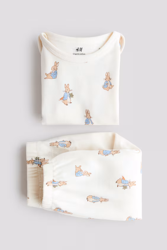 Набор из 2-х предметов с принтом из хлопка