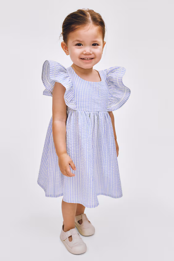 Платье из хлопка с оборками