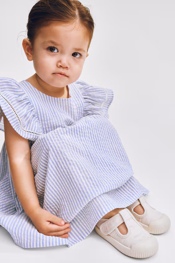 Платье из хлопка с оборками