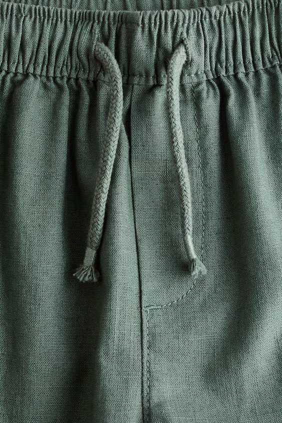 Брюки из смесового льна