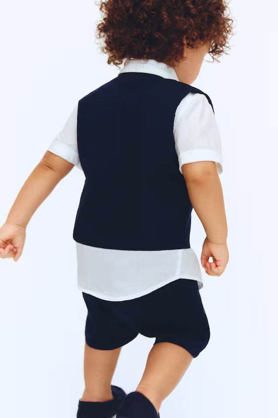 Элегантный набор из 4 элементов в смесовой ткани льна