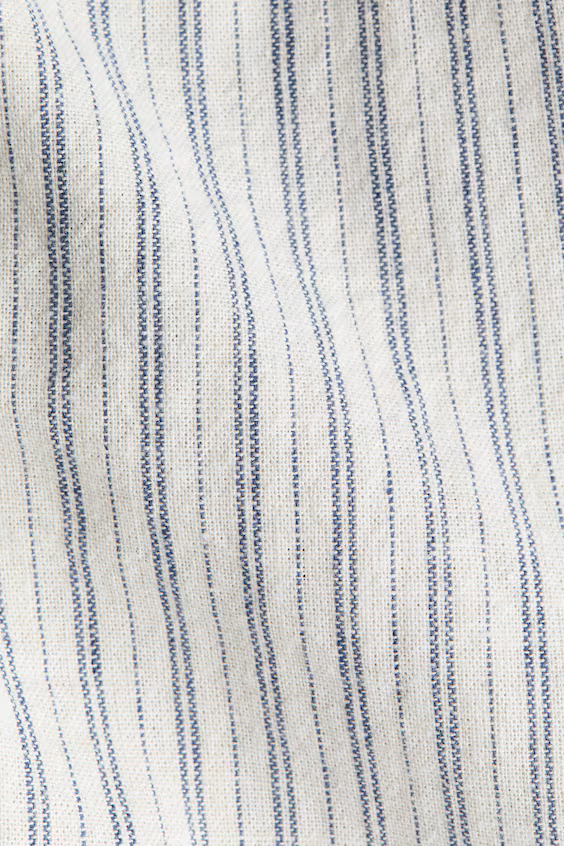 Брюки из смесовой ткани льна