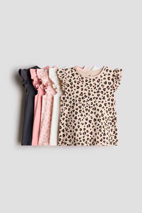 Набор из 5 свитеров с оборками на рукавах