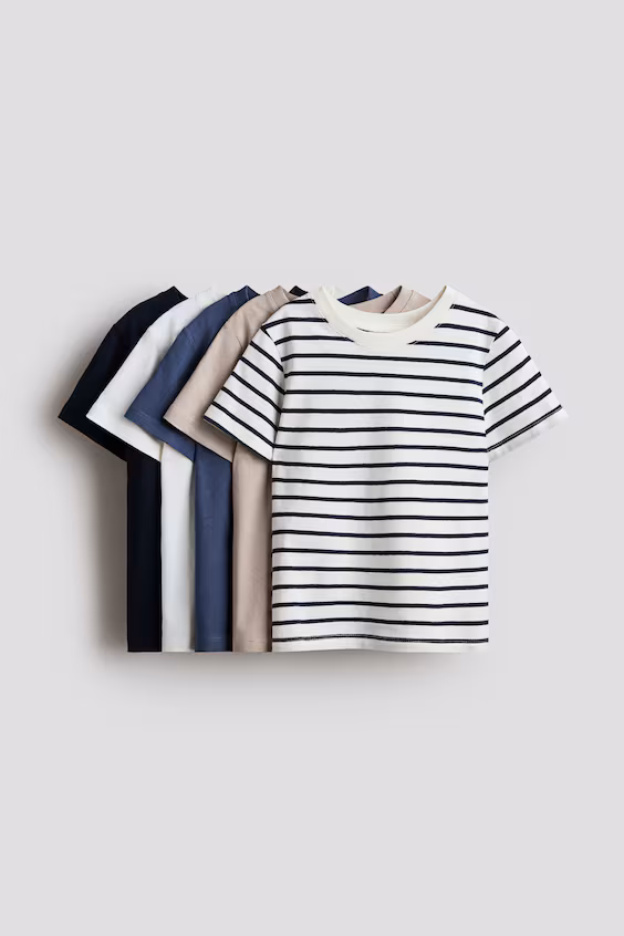 Набор из 5 футболок из хлопка