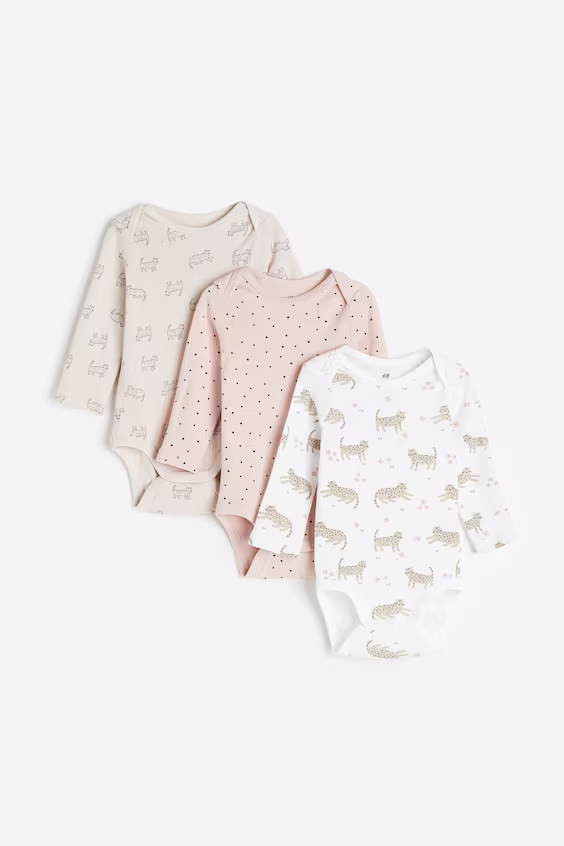 Пакет из 3 комбинезонов с длинными рукавами