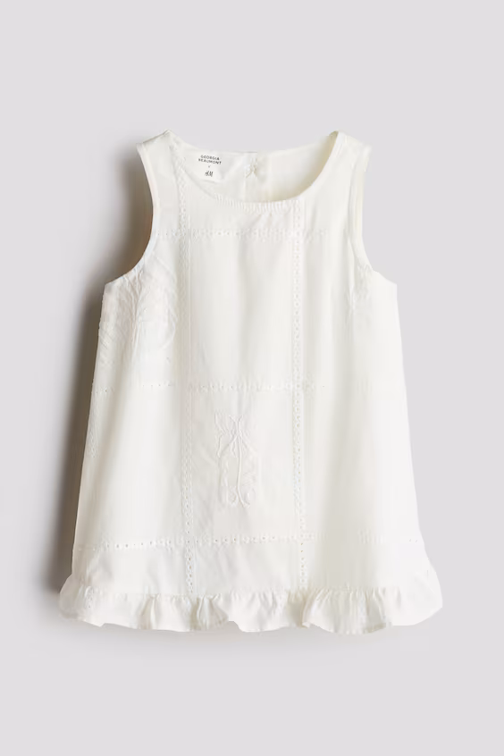 Платье из хлопка с вышивкой